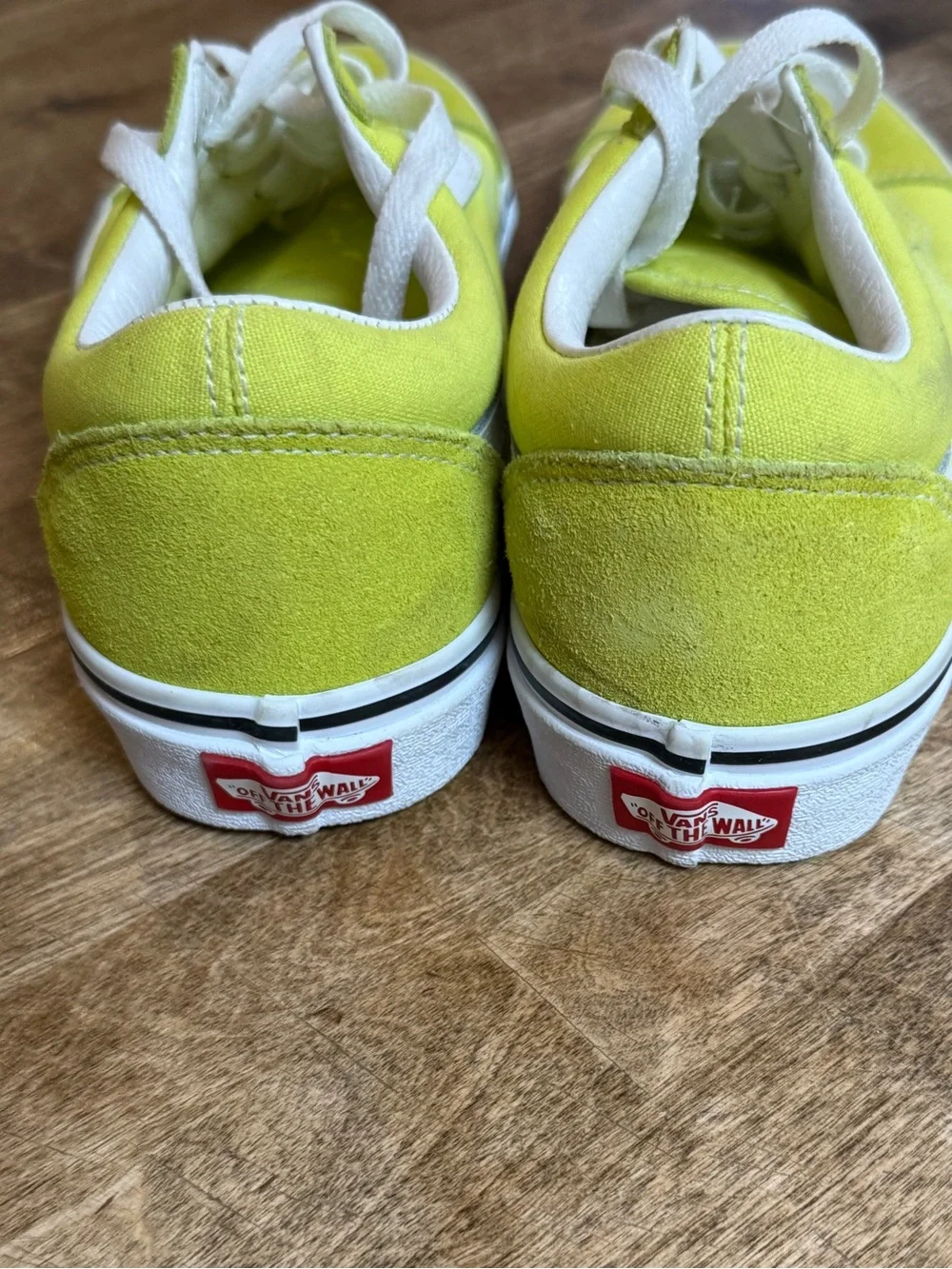 NWOT - Vans Neon Yellow and White Old Skool Sneakers - Picture 5 of 8
